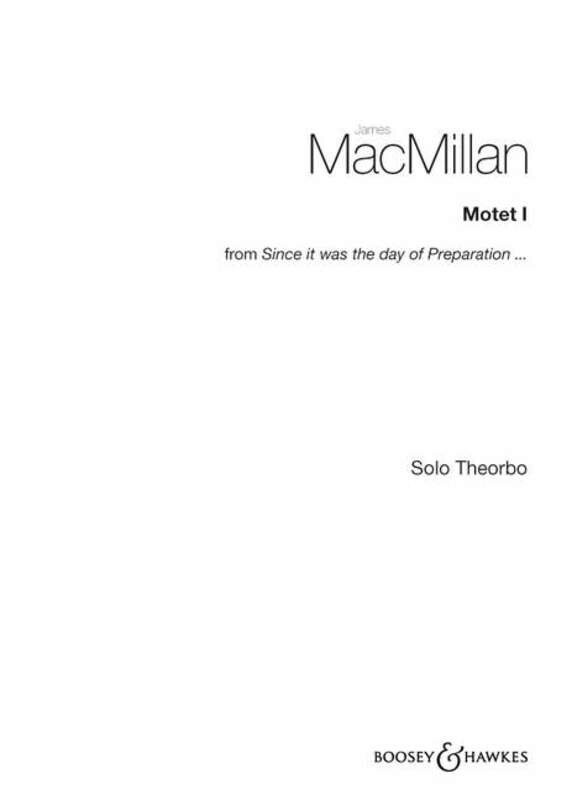 Motet I Theorbo Solo From Since It Was The Day O