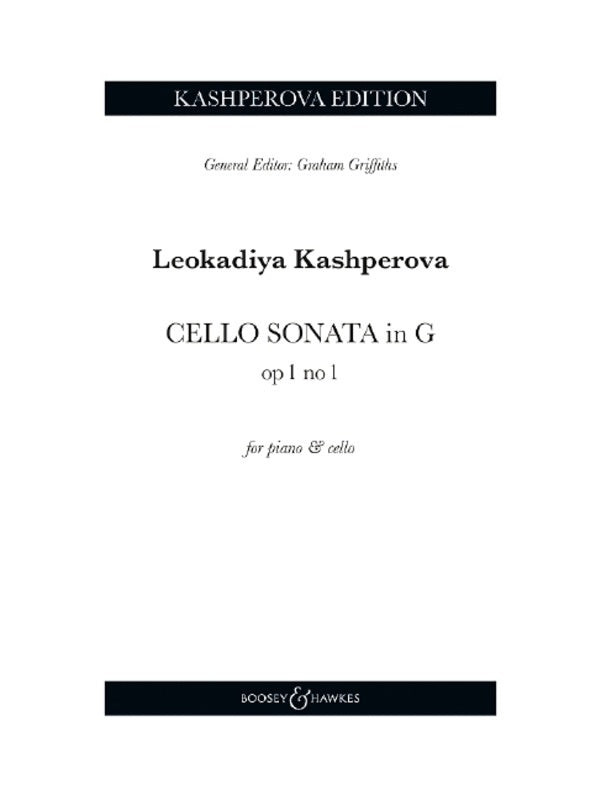 Kashperova - Cello Sonata G Major Op 1 No 1 Cello/Piano Softcover Book (Cello)