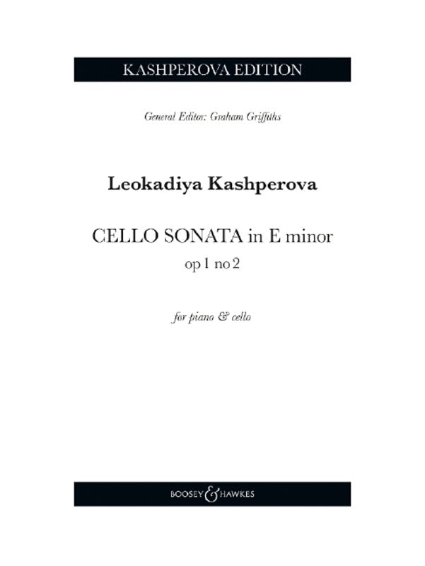 Kashperova - Cello Sonata E Minor Op 1 No 2 Cello/Piano Softcover Book (Cello)