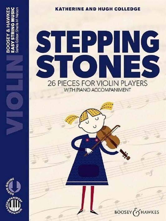 Stepping Stones Violin New Edition by Katherine & Hugh Colledge - Easy String Music Series, 24 Pages, Boosey & Hawkes