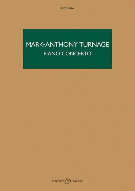 Turnage - Piano Concerto Orchestra Study Score Score