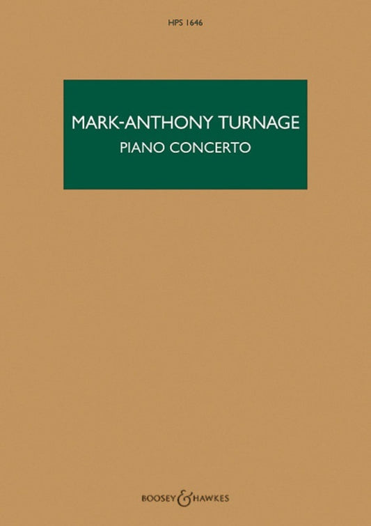 Turnage - Piano Concerto Orchestra Study Score Score