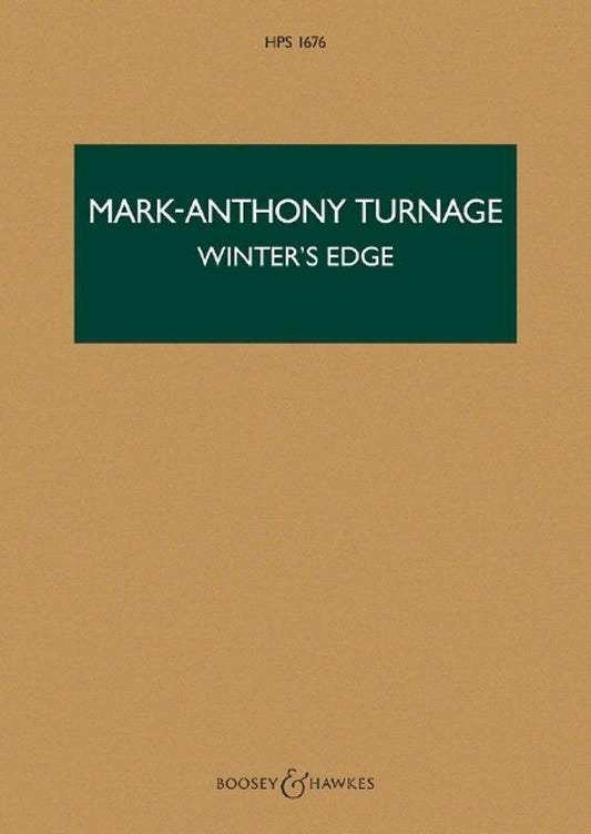 Turnage - Winter's Edge String Quartet Study Score, Viola & Cello, 24 Pages, Boosey & Hawkes, Advanced Standard Performers