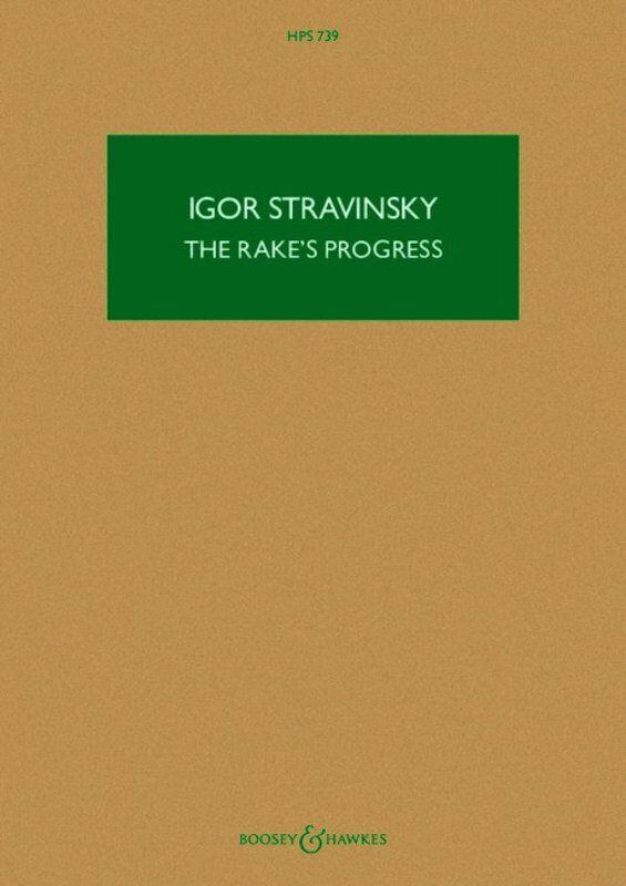 Stravinsky - The Rake's Progress Study Score HPS 739, Boosey & Hawkes, 368 Pages, Hawkes Pocket Scores