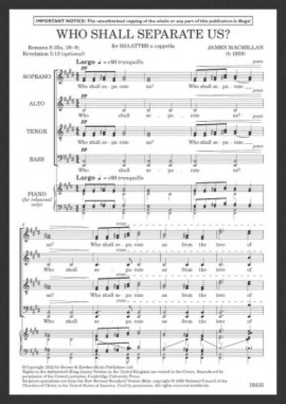 Who Shall Separate Us? SSAATTBB A Cappella by James MacMillan