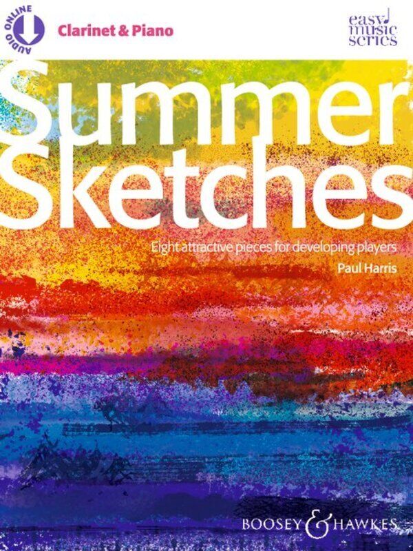 Harris Summer Sketches for Clarinet and Piano, Easy Music Series, 28 Pages, Boosey & Hawkes