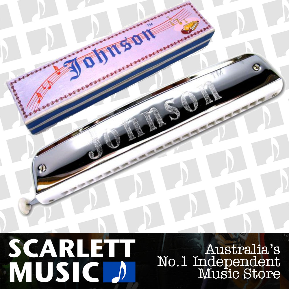 Johnson Chromatic Harmonica Side Bar 24 Hole 48 Brass Reeds — view 2