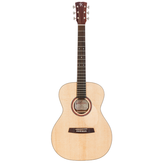 Kremona M15E Steel String Acoustic Guitar with LR Baggs Preamp and Case, Solid Spruce Top, Mahogany Body, Natural Satin Finish