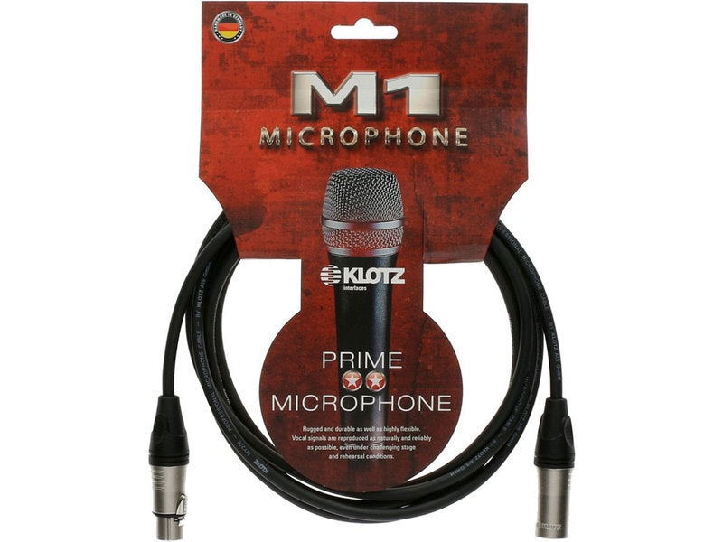 Klotz M1K1FM0100 Microphone Cable Black 1m