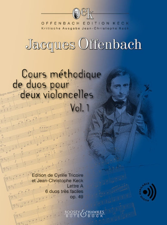Offenbach - Methodical Course Of Duets Cellos Vol 1 Op 49 Sftcvr/Online Audio (2 Cellos)