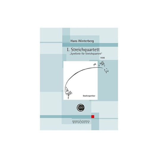 Winterberg - 1st String Quartet Study Score, Cello & Viola, 36 Pages, Bote & Bock