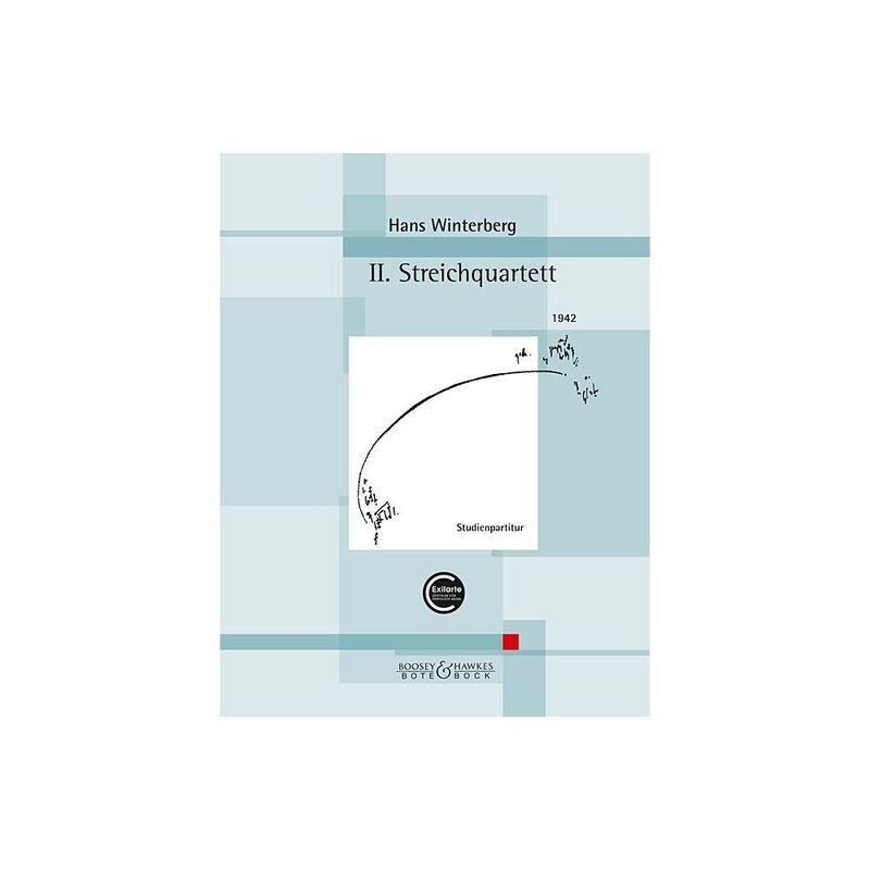 Winterberg - 2nd String Quartet Study Score for Cello and Viola, 44 Pages, Bote & Bock