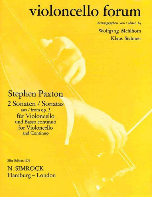 2 Sonatas Op 3 Cello And Basso Continuo Book