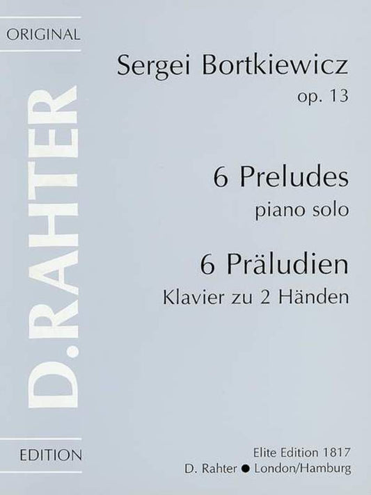 6 Preludes Op 13 Piano Book