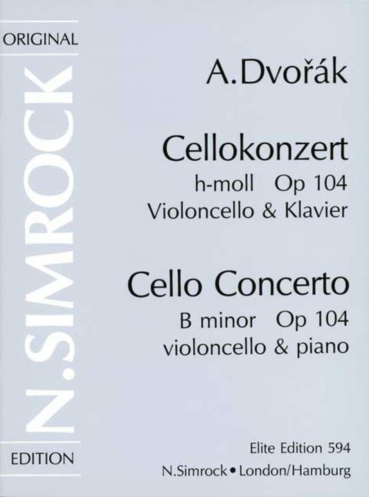 Concerto In B Minor Op 104 Vc/Piano Book