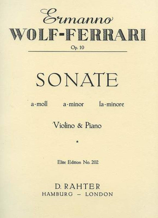 Sonata In A Minor Violin/Piano Book