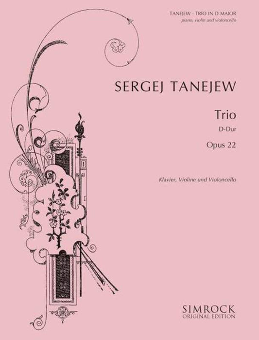 Piano Trio In D Op 22 Parts Book