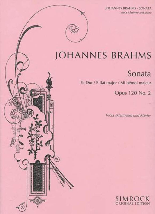 Sonata In E Flat Major Op 120 No 2 Viola (Cl)/Pn Book