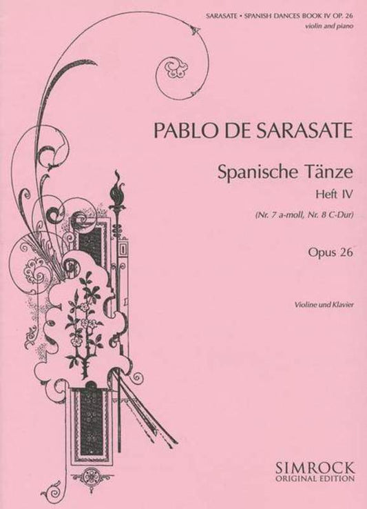 Spanish Dances V4 Op 26 Violin Piano Book