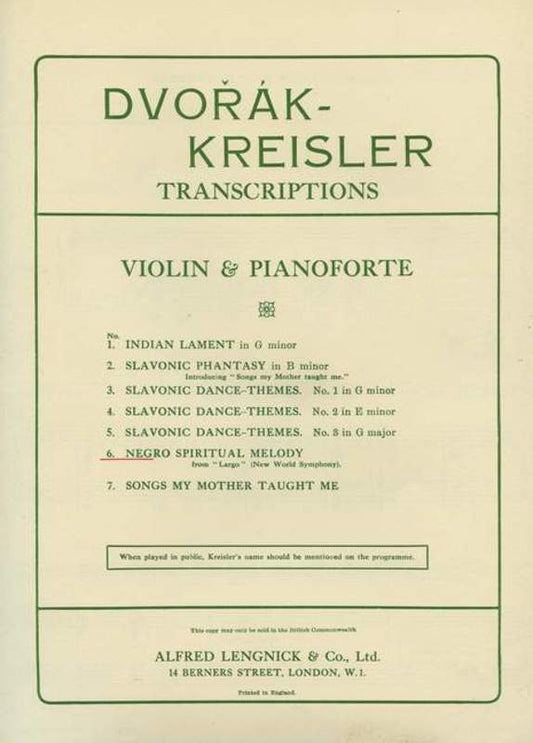 Negro Spiritual Violin Book