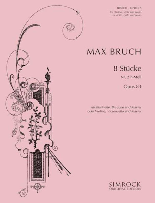 No 2 In B Minor 8 Pieces Op 83 Violin/Vla/Piano Book