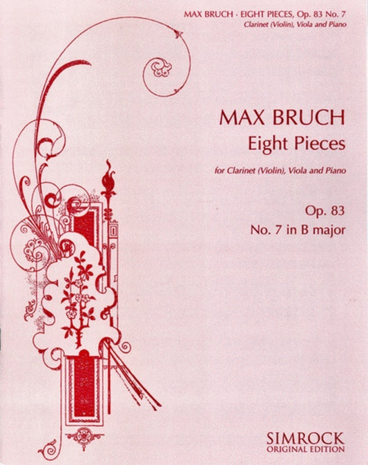 No 7 In B Minor 8 Pieces Op 83 Violin/Vla/Piano Book