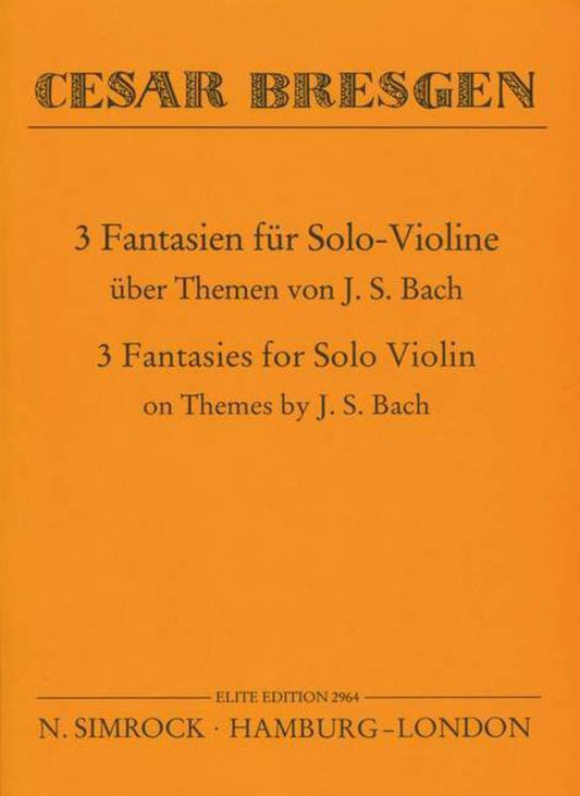 3 Fantasies Violin Book