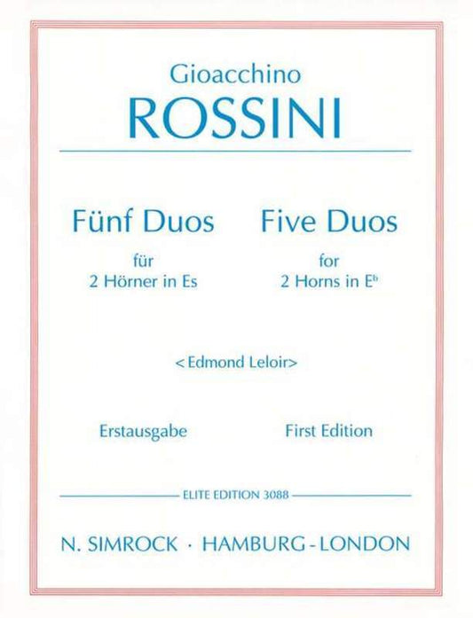 5 Duos For 2 Horns In E Flat Book