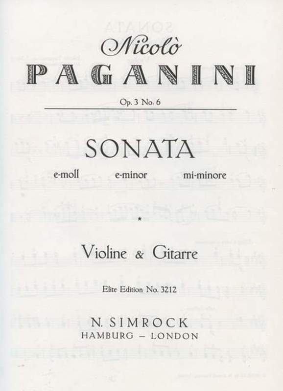 Sonata In E Min Op.3#6