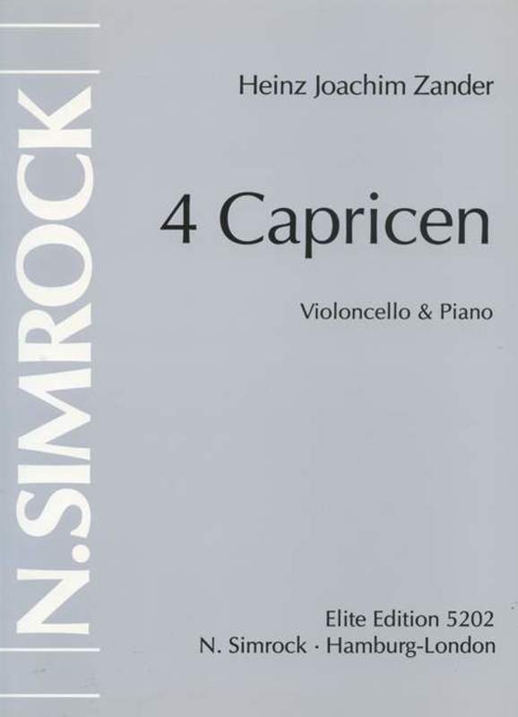 4 Caprices Cello And Piano Book