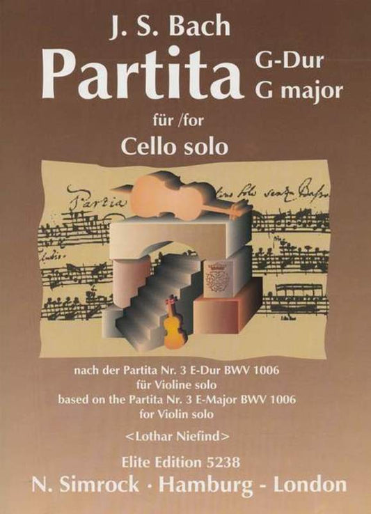 Partita In G Maj Cello Book