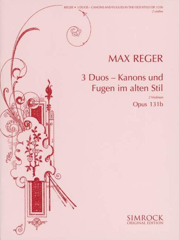 Three Duos (Canons And Fugues) Op 131B 2 Violins Book