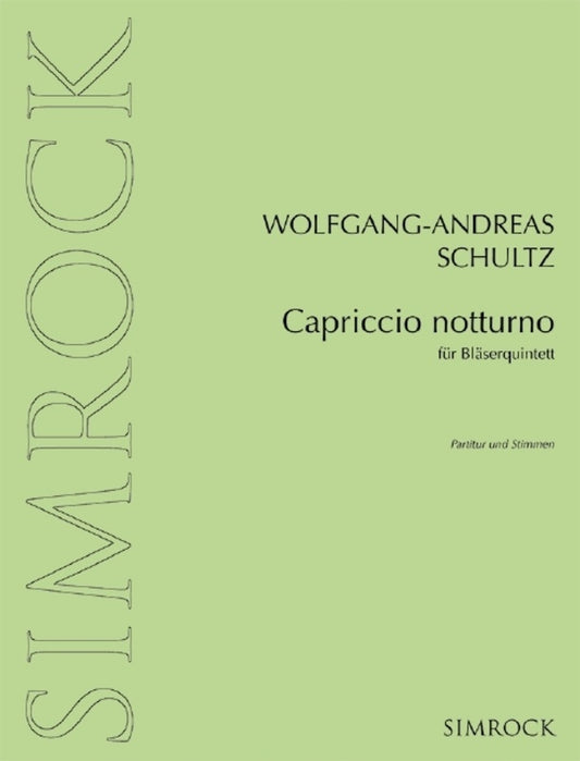 Schultz - Capriccio Notturno Wind Quintet Score/Parts