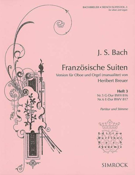 French Suites Book 3 Arr Breuer Oboe And Organ Book