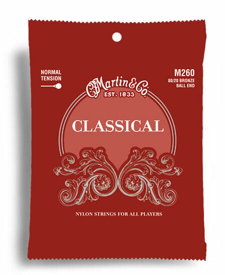 Martin M260 Classical Nylon/Bronze Normal Tension Ball End String Set 28-43