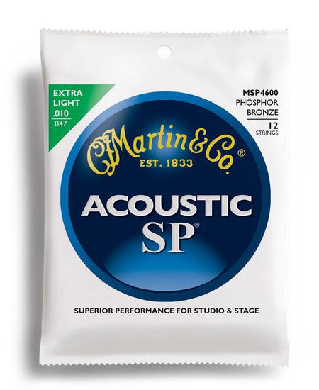 Martin SP 92-8 Phosphor Bronze Extra Light 12 String Guitar String Set (10-47)