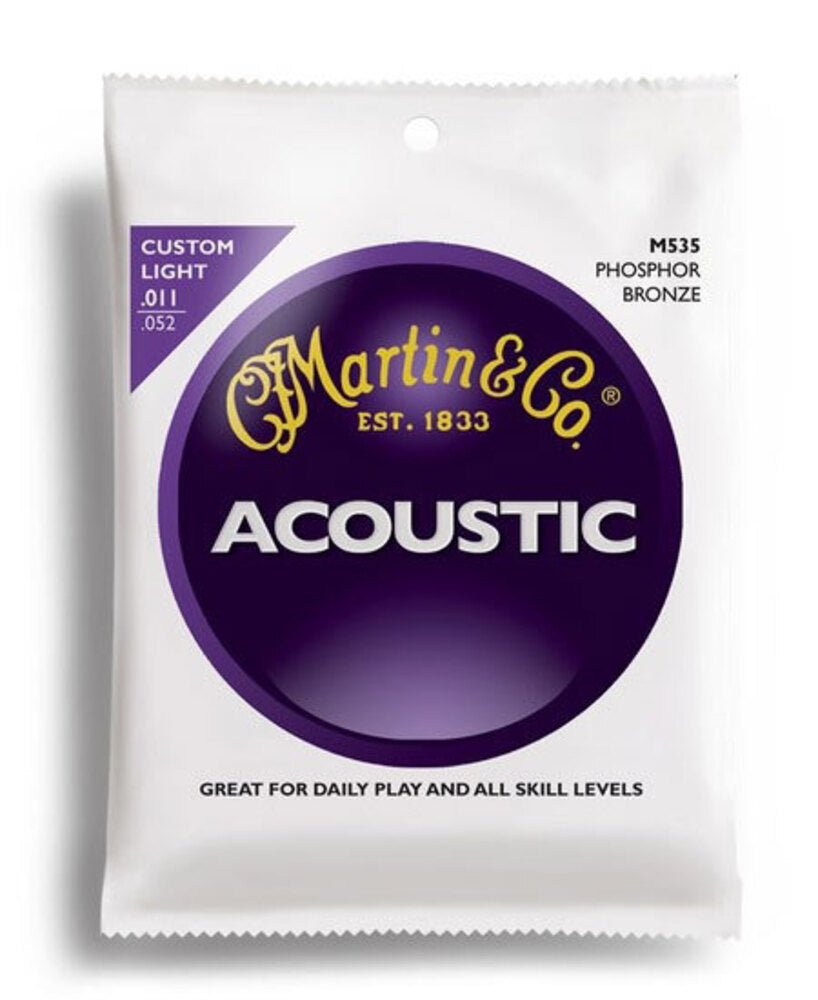 Martin Traditional 92-8 Phosphor Bronze Custom Light Guitar String Set (11-52) — view 2