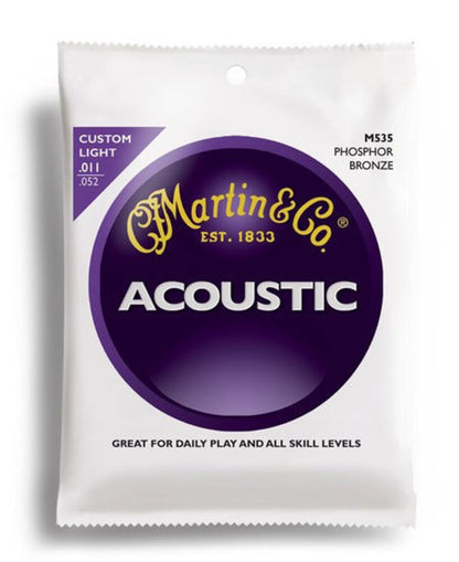 Martin Traditional 92-8 Phosphor Bronze Custom Light Guitar String Set (11-52) — view 2
