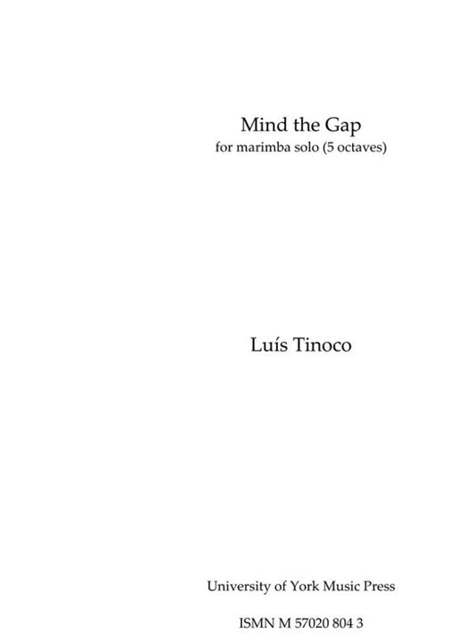 Tinoco - Mind The Gap Marimba Solo (Softcover Book)