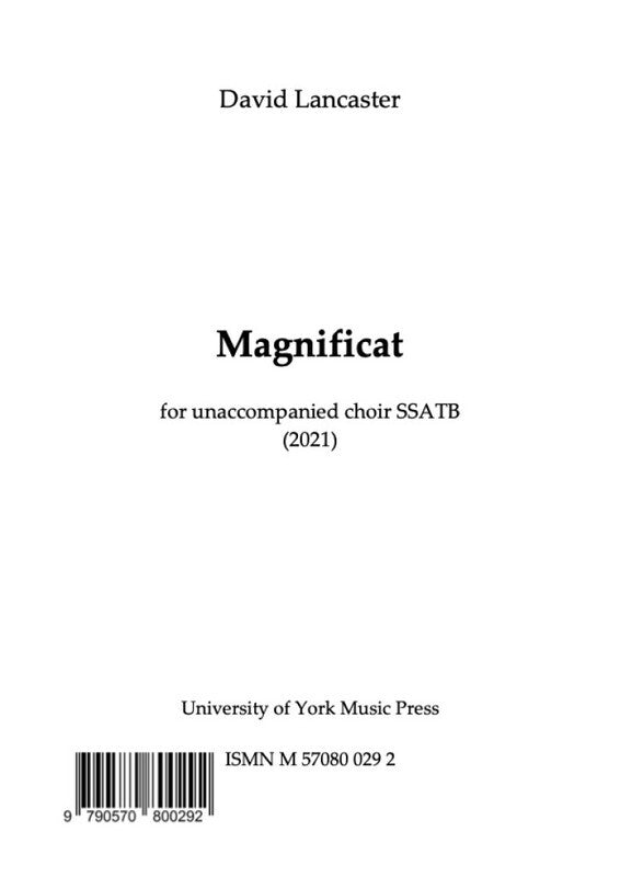 Lancaster - Magnificat Ssatb A Cappella Octavo