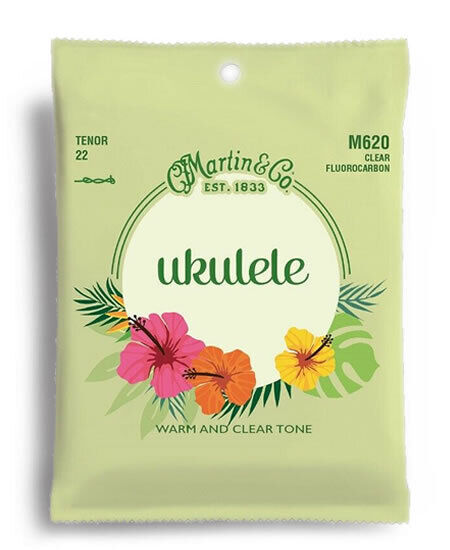 Martin M620 Tenor Ukulele String Set - Fluorocarbon, Aluminum Wrap, 4 Strings, Gauge: 21.6-28.34-25.6, Tension: 53.48