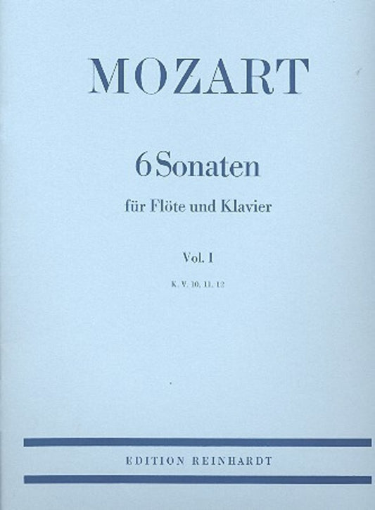 Mozart - 6 Sonatas Vol 1 K 10-12 Flute/Piano (Softcover Book)