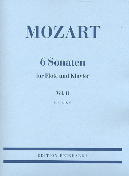 Mozart - 6 Sonatas Vol 2 K 13-15 Flute/Piano (Softcover Book)