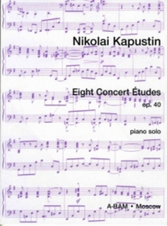Kapustin - 8 Concert Etudes Op 40 Piano (Softcover Book)