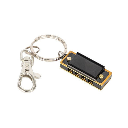 Bryden Mini Harmonica Key Ring with 4 Holes and 8 Brass Reeds — view 2