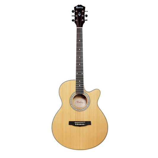 Monterey MA-15TN Acoustic Guitar Folk Size Natural Finish w/ Cutaway & Built-In Tuner