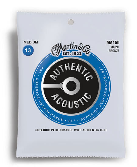 Martin Authentic Acoustic SP 80/20 Bronze Medium Guitar String Set MA150 (13-56)