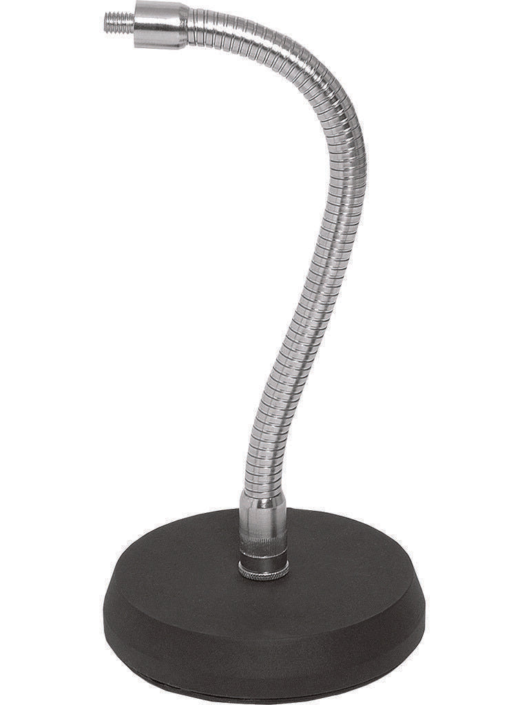 Microphone Desk Stand with 30cm Gooseneck Black Metal Base