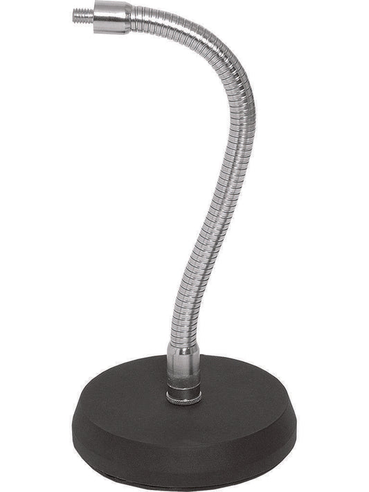 Microphone Desk Stand with 30cm Gooseneck Black Metal Base