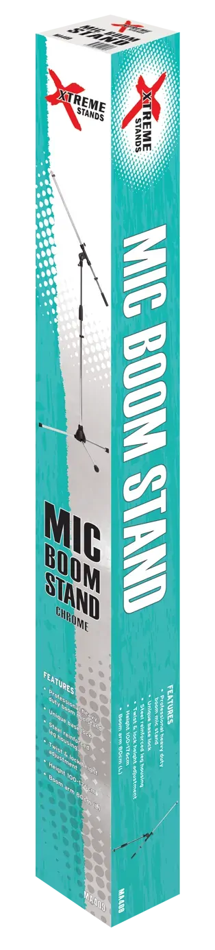 AMS MA409 Heavy Duty Mic Boom Stand with 80cm Boom Arm, Chrome Finish — view 2